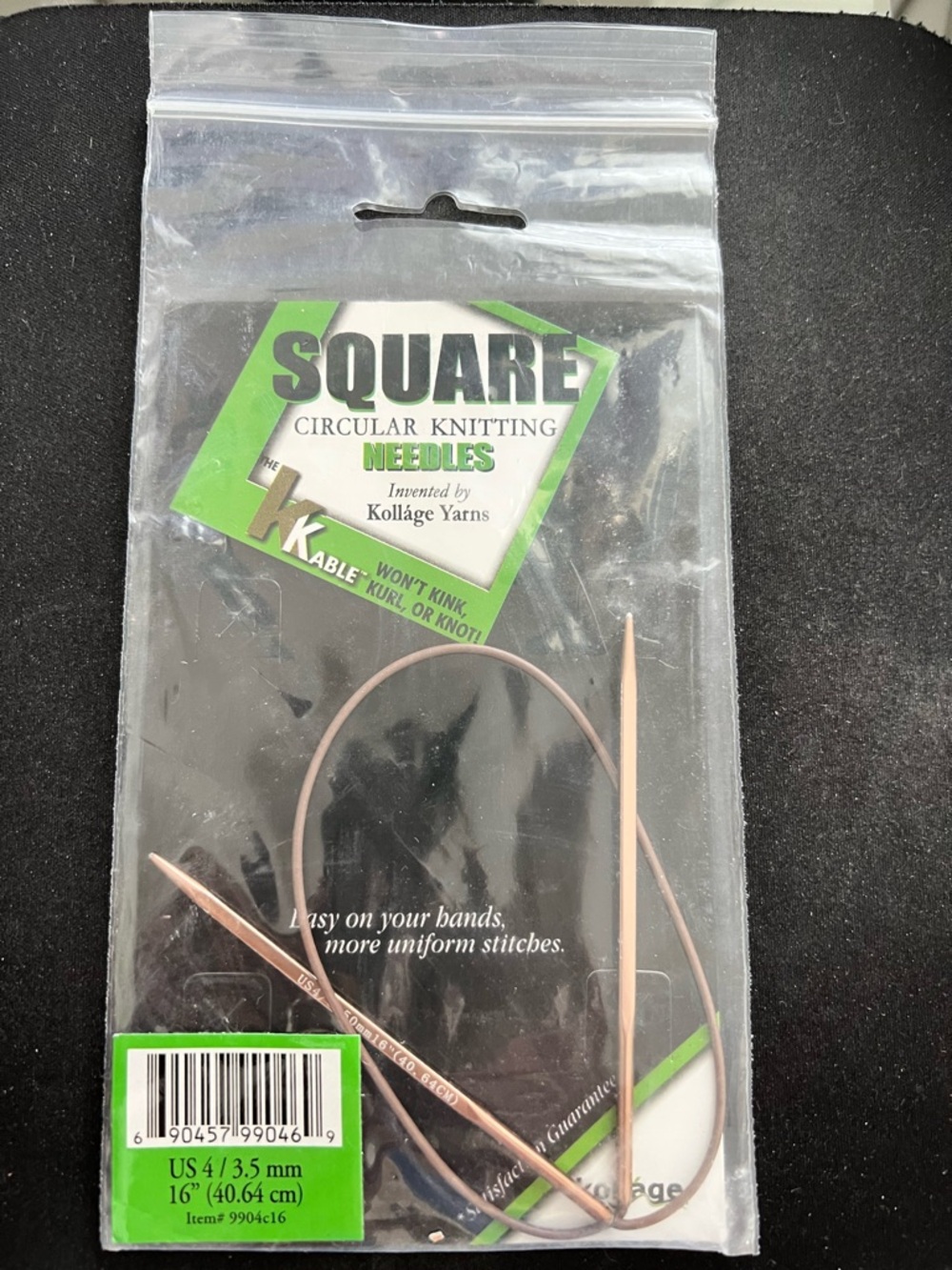Kollage Square Circular Knitting Needles - Copper Color - US 4 / 3.5mm 16”